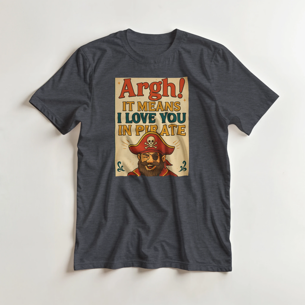 ARHG! It Means I Love You In Pirate – Classic Fit Heavyweight Cotton T-Shirt - Authentic Patriot