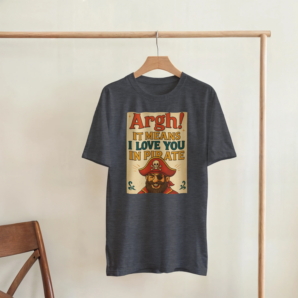 ARHG! It Means I Love You In Pirate – Classic Fit Heavyweight Cotton T-Shirt - Authentic Patriot