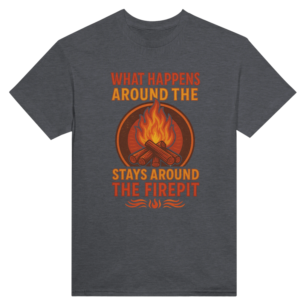 Classic Fit Cotton T-Shirt – What Happens Around The Firepit Stays Around The Firepit - Authentic Patriot