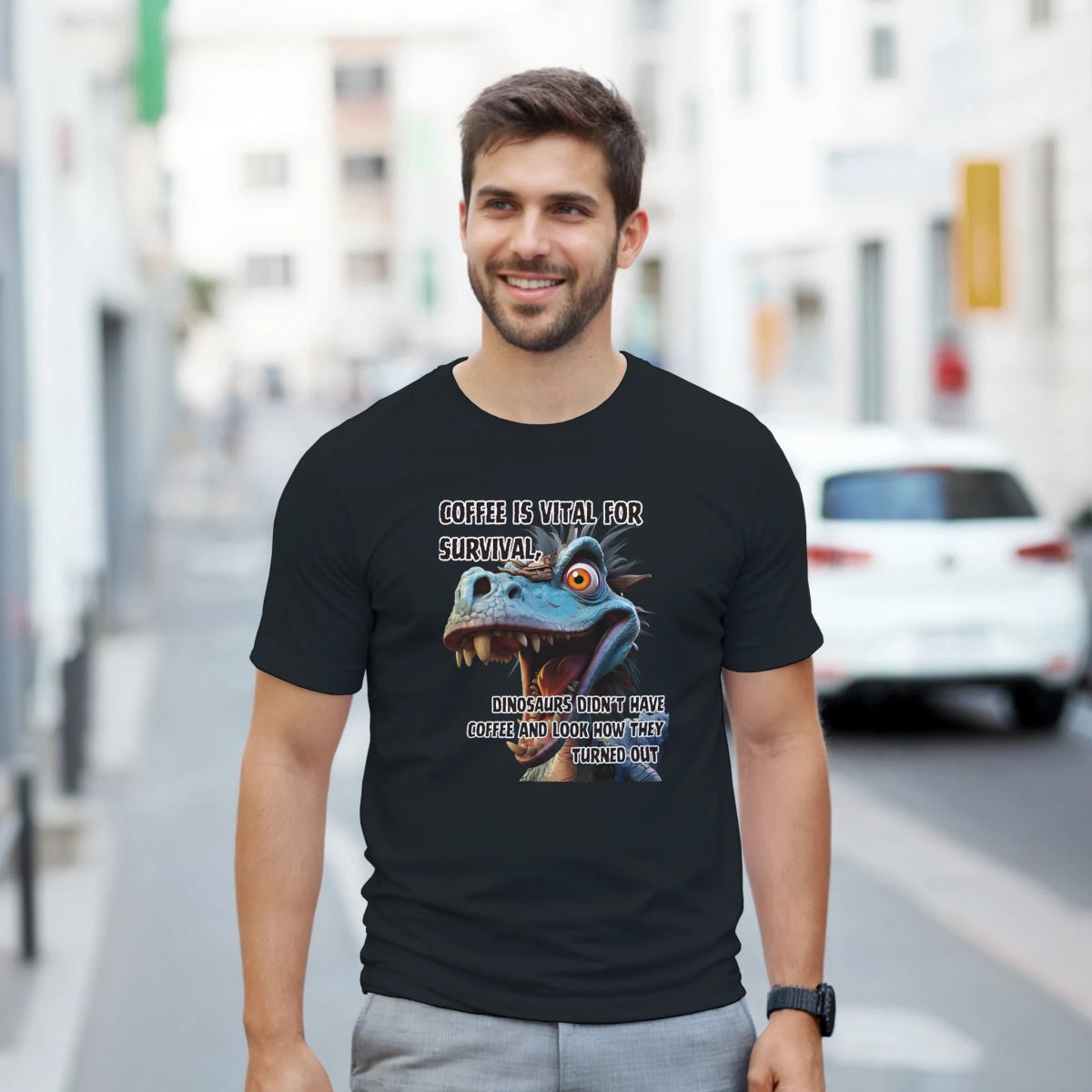 Coffee Is Vital T-Shirt – Dinosaurs Didn't Have It and Look How They Turned Out - Authentic Patriot