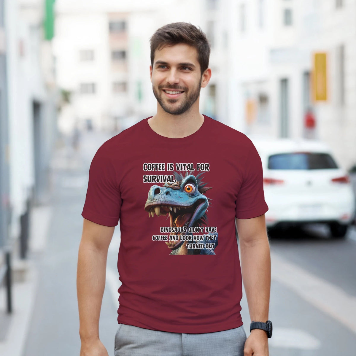 Coffee Is Vital T-Shirt – Dinosaurs Didn't Have It and Look How They Turned Out - Authentic Patriot