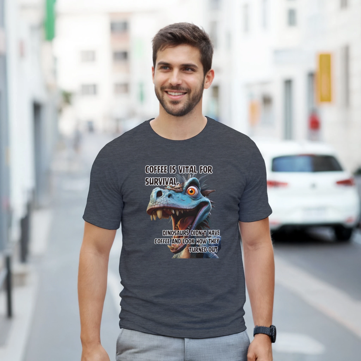Coffee Is Vital T-Shirt – Dinosaurs Didn't Have It and Look How They Turned Out - Authentic Patriot