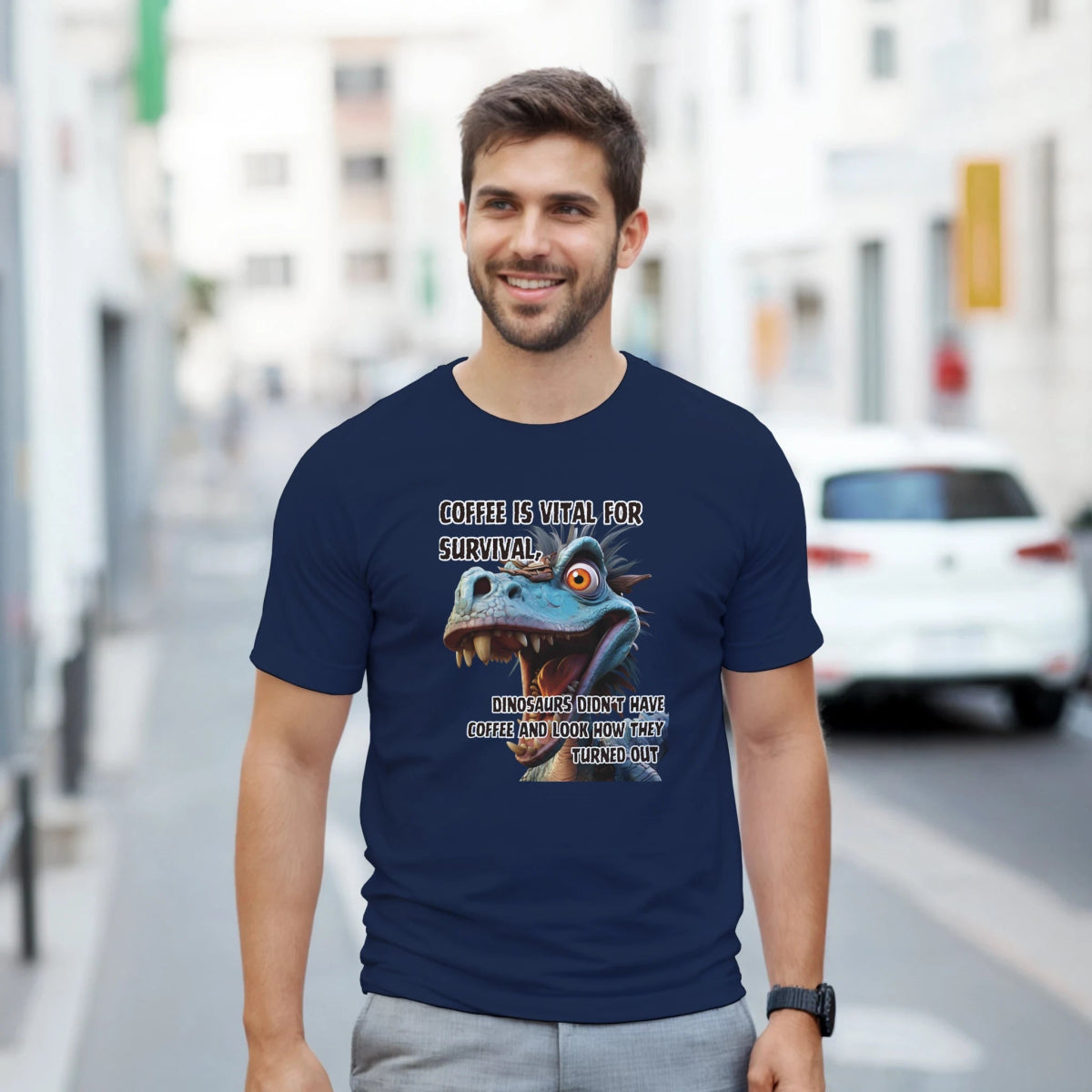 Coffee Is Vital T-Shirt – Dinosaurs Didn't Have It and Look How They Turned Out - Authentic Patriot