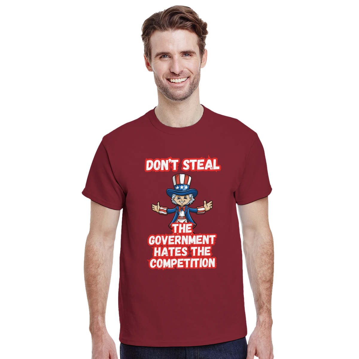 Don't Steal T-Shirt – Government Hates Competition Design – Men's Classic Fit Tee - Authentic Patriot