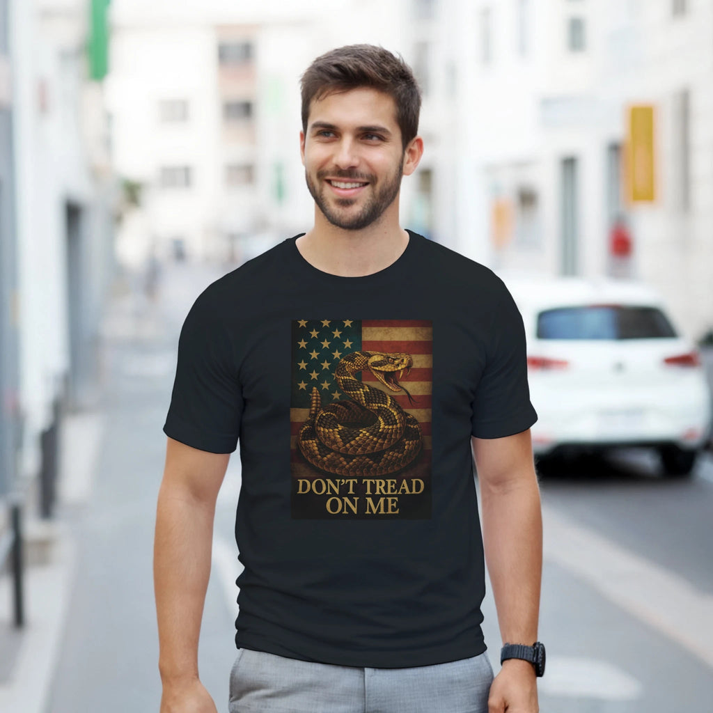 Don't Tread On Me Cotton T-Shirt – Classic Fit & Durable Design - Authentic Patriot