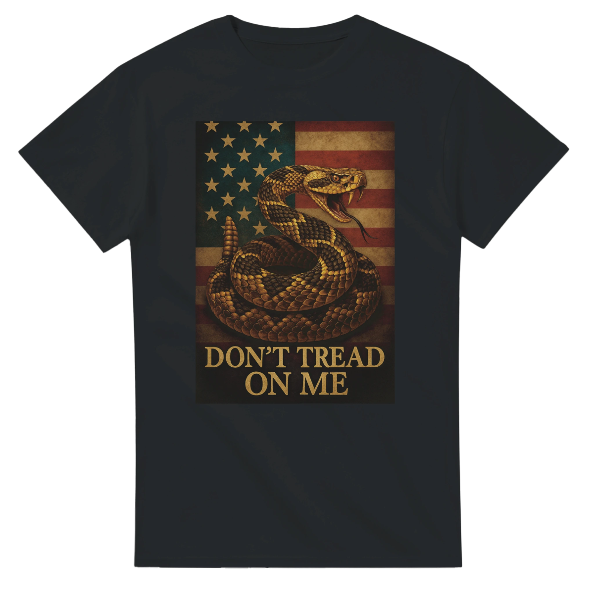 Don't Tread On Me Cotton T-Shirt – Classic Fit & Durable Design - Authentic Patriot