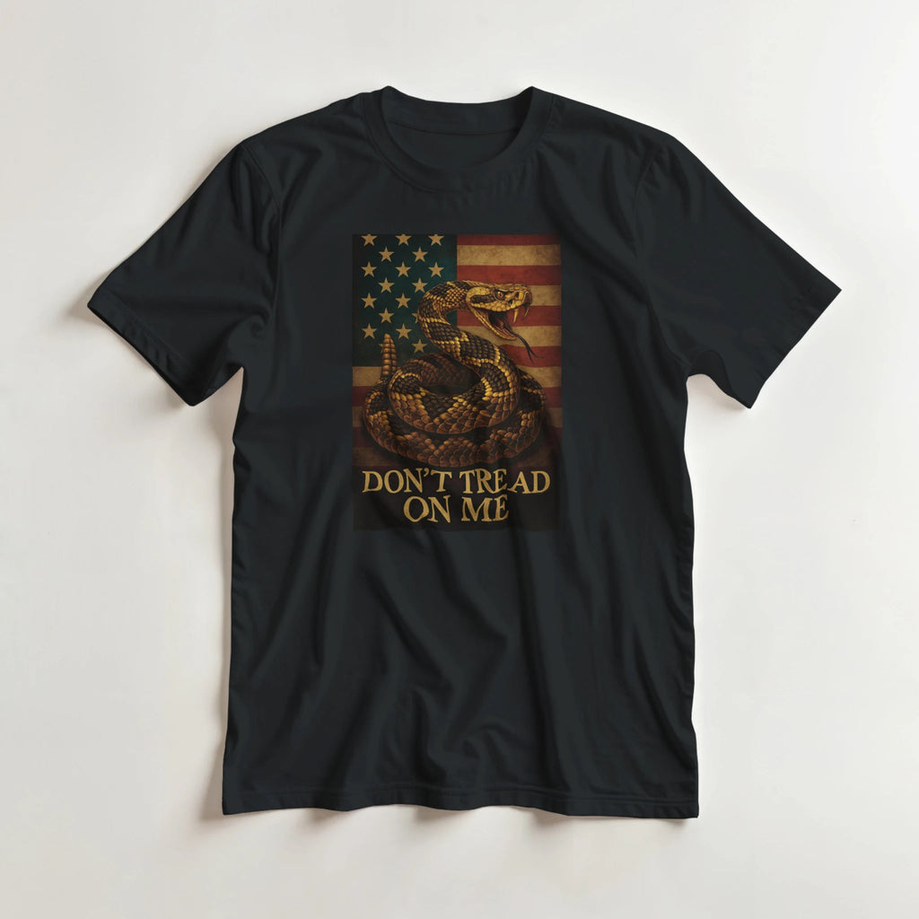 Don't Tread On Me Cotton T-Shirt – Classic Fit & Durable Design - Authentic Patriot