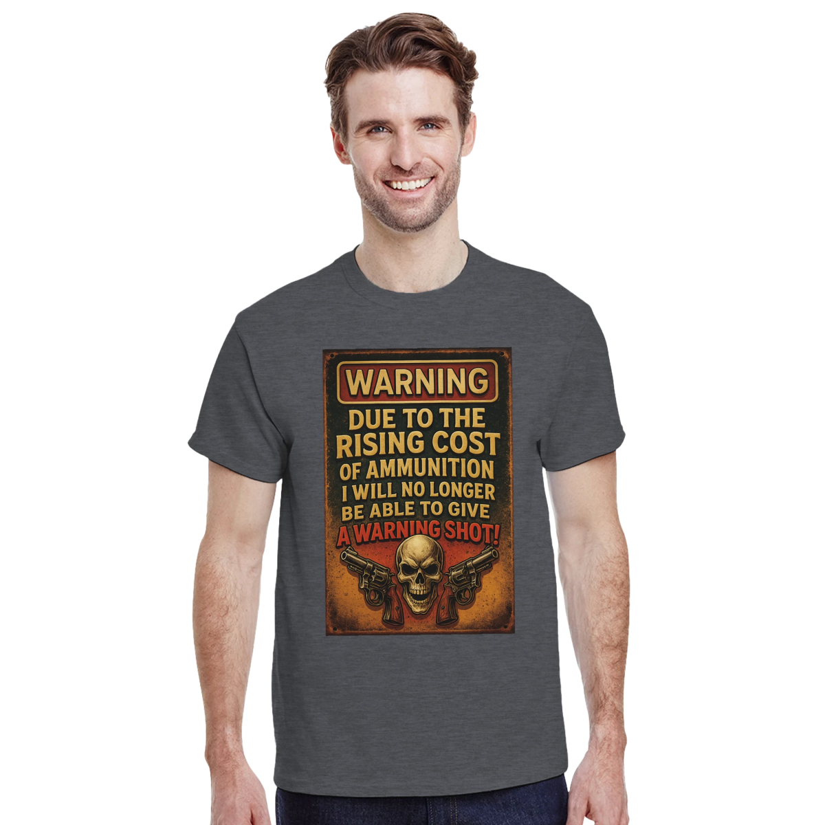 Due To The Rising Cost Of Ammo Heavyweight Cotton T-Shirt – Classic Fit Design - Authentic Patriot