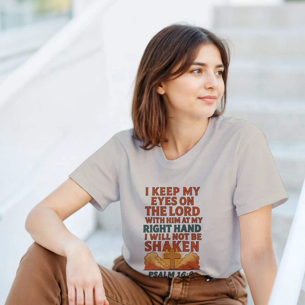 Faith - Inspired T-Shirt – I Keep My Eyes On The Lord Design - Authentic Patriot