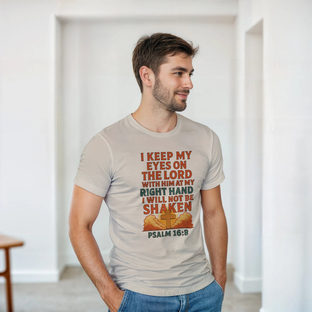 Faith - Inspired T-Shirt – I Keep My Eyes On The Lord Design - Authentic Patriot