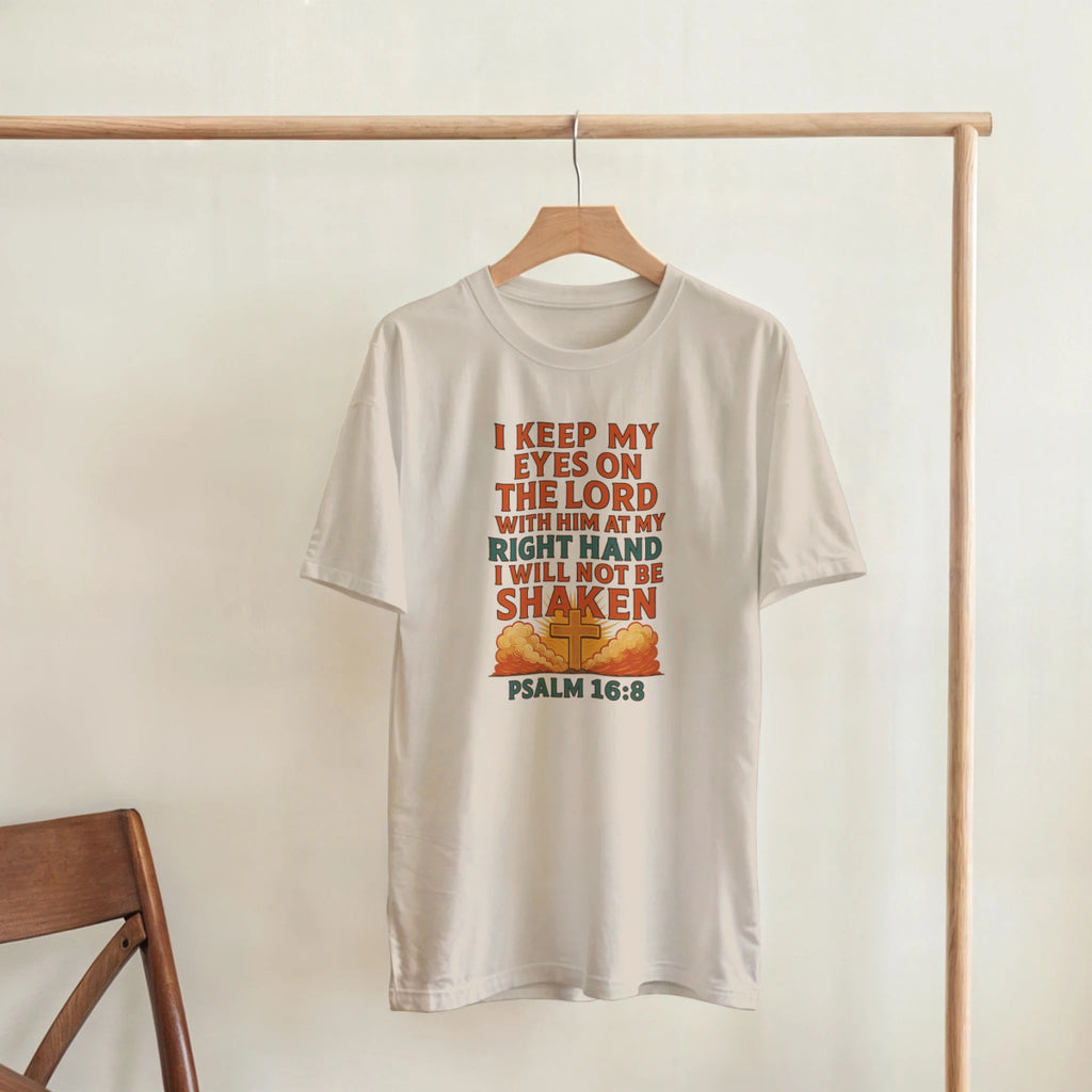 Faith - Inspired T-Shirt – I Keep My Eyes On The Lord Design - Authentic Patriot