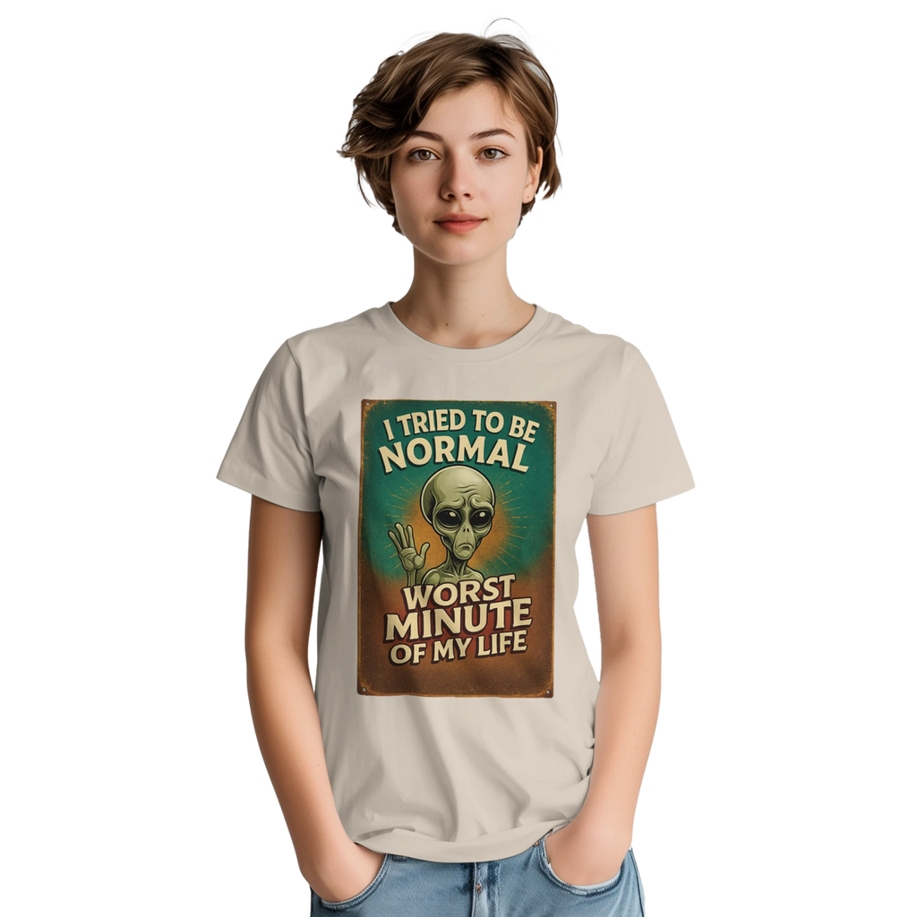 Funny I Tried To Be Normal T-Shirt – Classic Fit Heavyweight Cotton Tee - Authentic Patriot