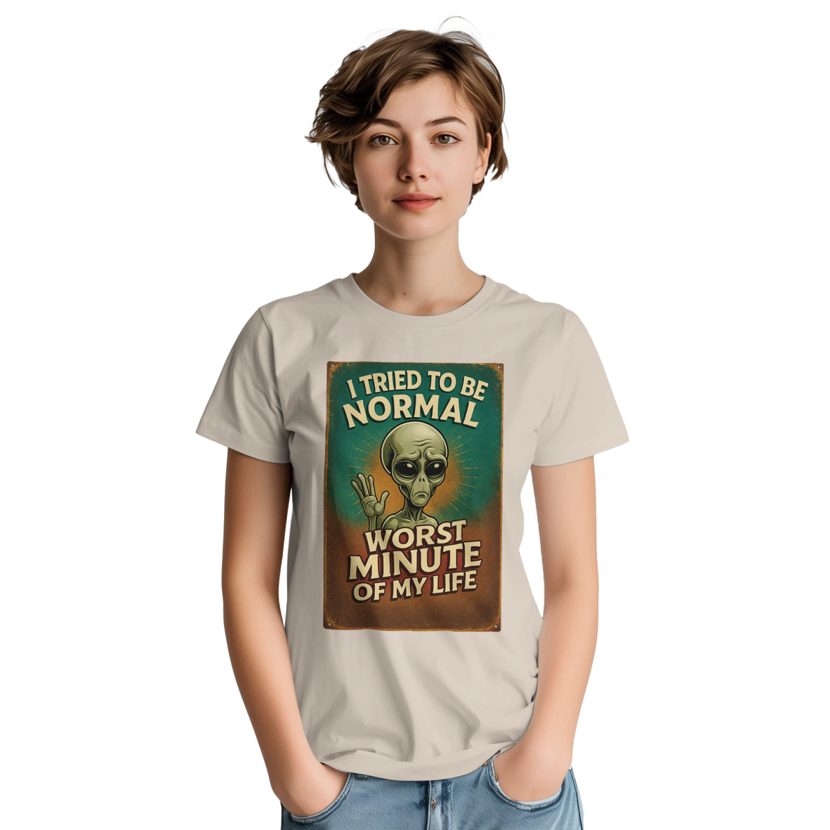 Funny I Tried To Be Normal T-Shirt – Classic Fit Heavyweight Cotton Tee - Authentic Patriot