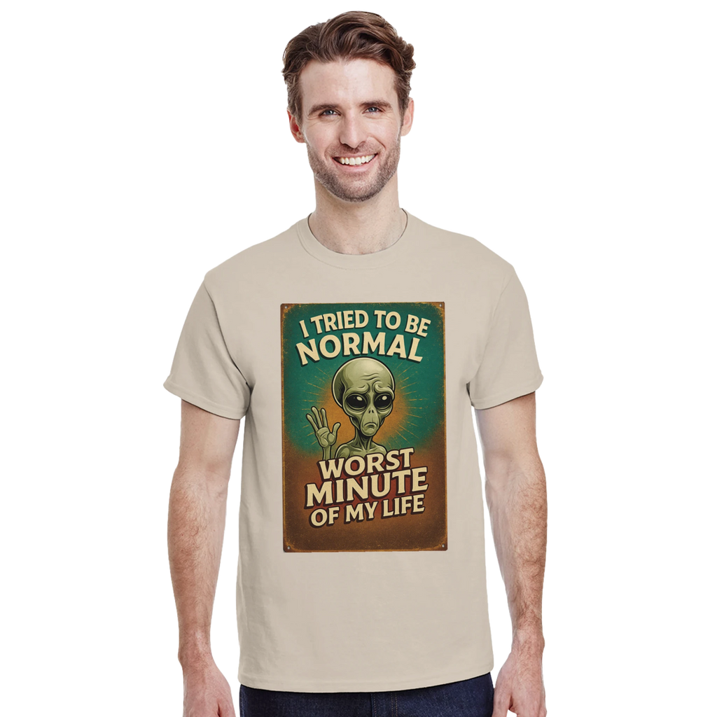 Funny I Tried To Be Normal T-Shirt – Classic Fit Heavyweight Cotton Tee - Authentic Patriot