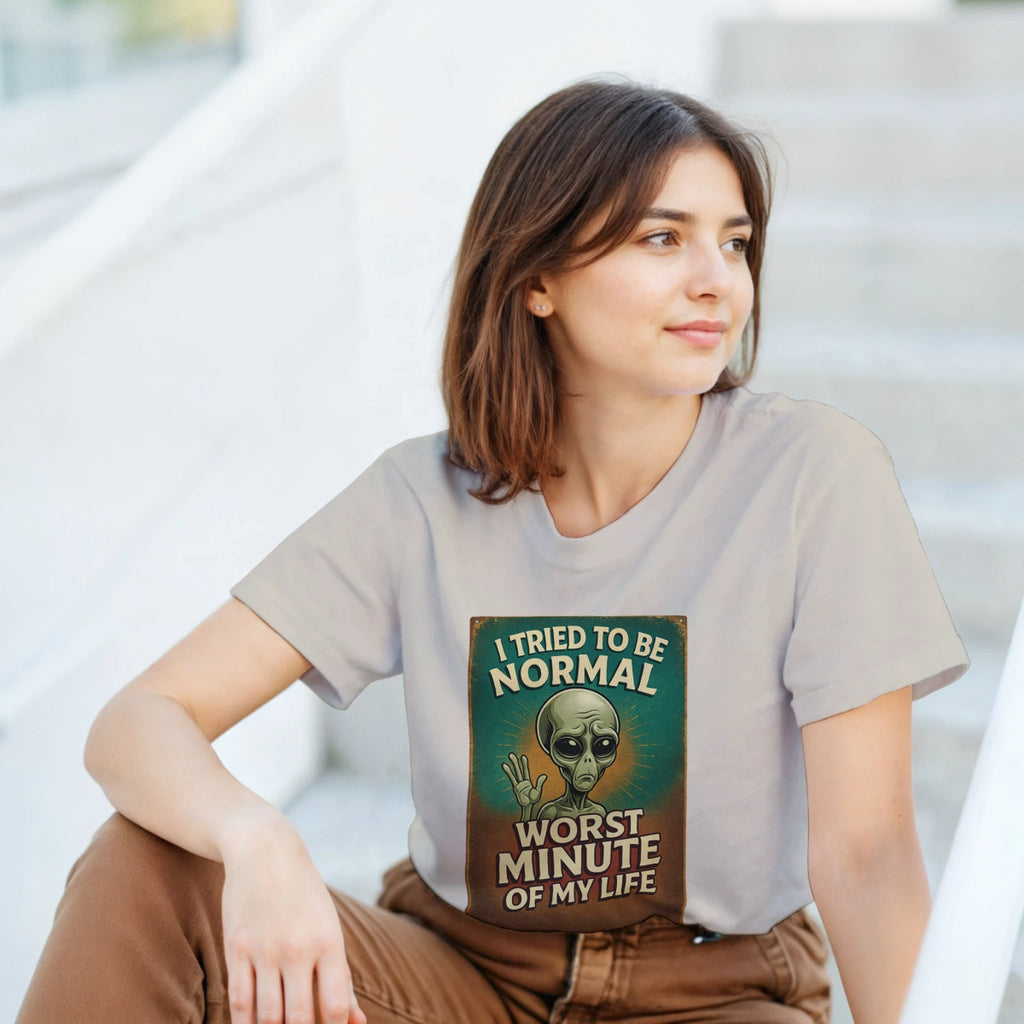 Funny I Tried To Be Normal T-Shirt – Classic Fit Heavyweight Cotton Tee - Authentic Patriot