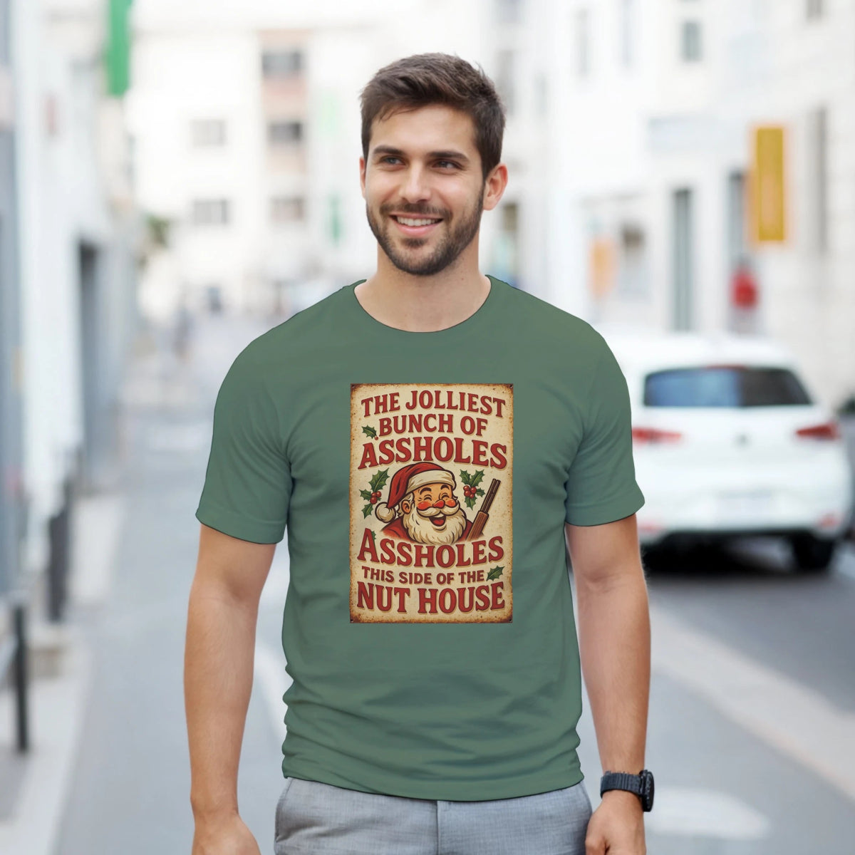 Funny T-Shirt - The Jolliest Bunch Of Assholes This Side Of The Nut House - Authentic Patriot