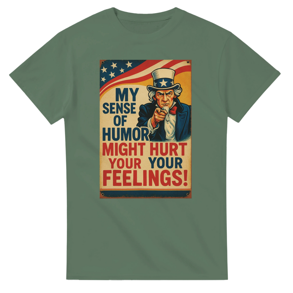 Humor Statement T-Shirt - Classic Fit Cotton Tee - Casual Wear - Authentic Patriot