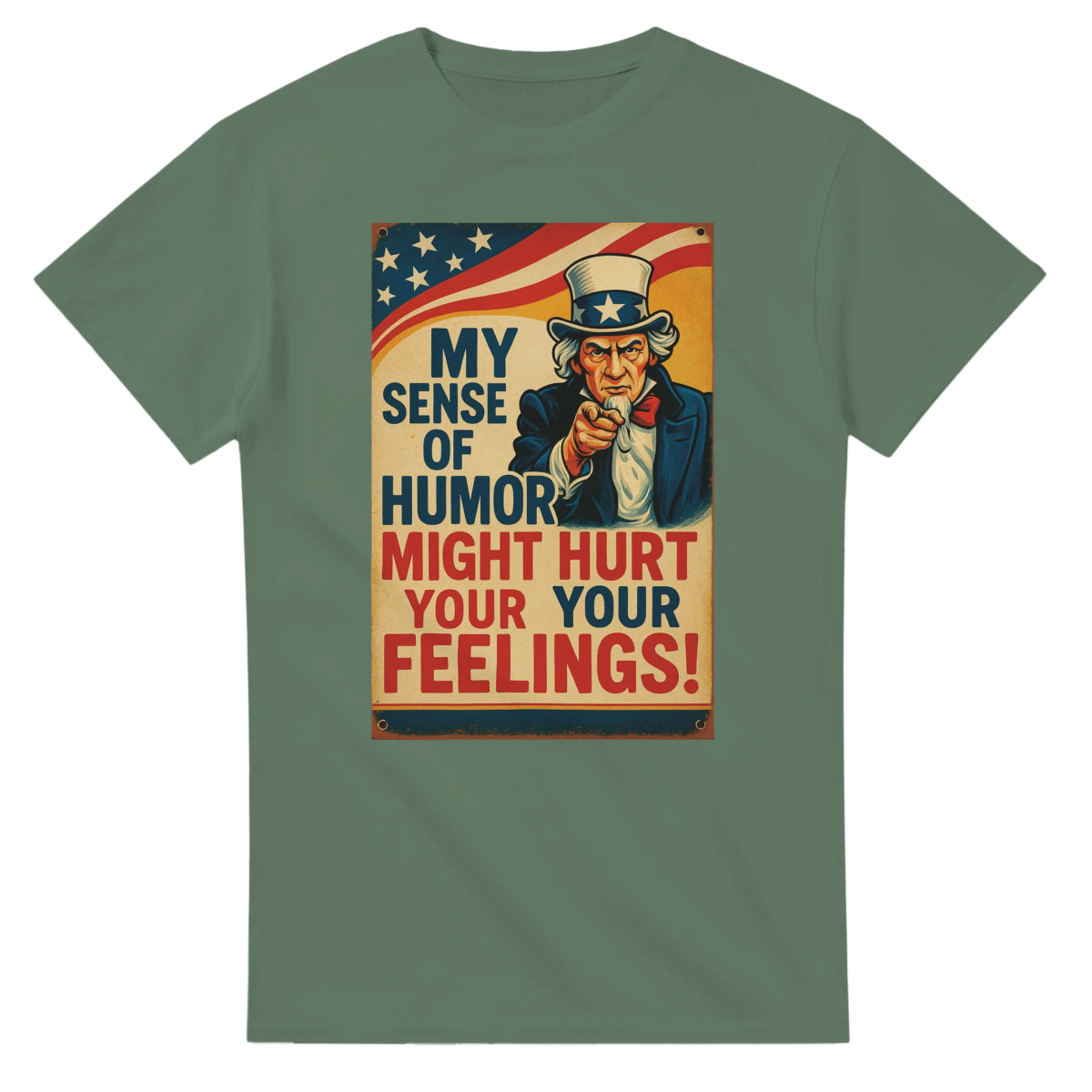 Humor Statement T-Shirt - Classic Fit Cotton Tee - Casual Wear - Authentic Patriot