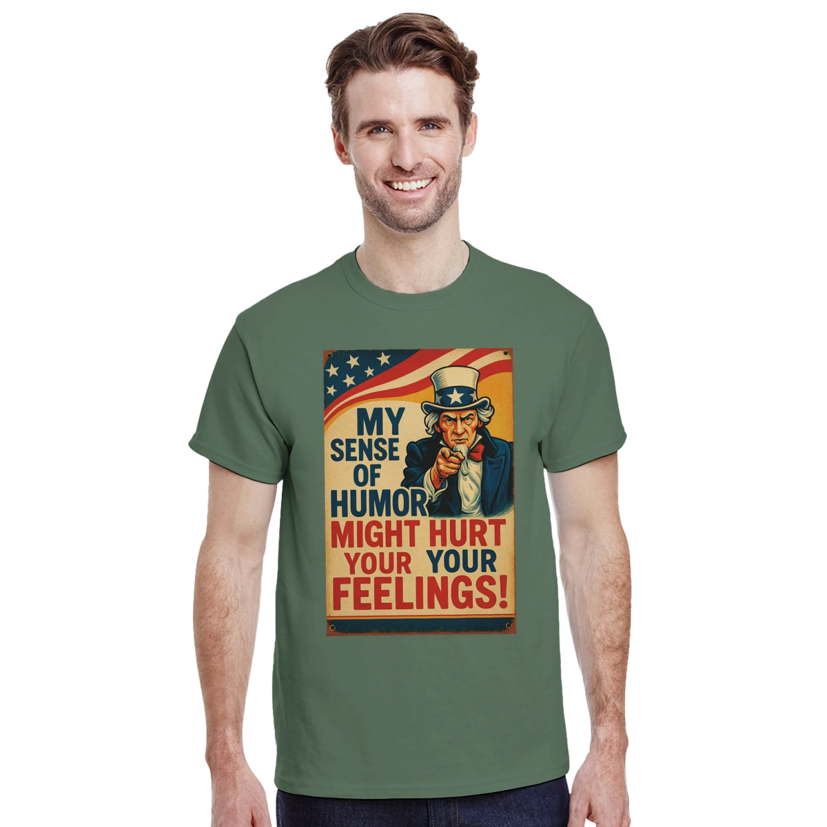 Humor Statement T-Shirt - Classic Fit Cotton Tee - Casual Wear - Authentic Patriot