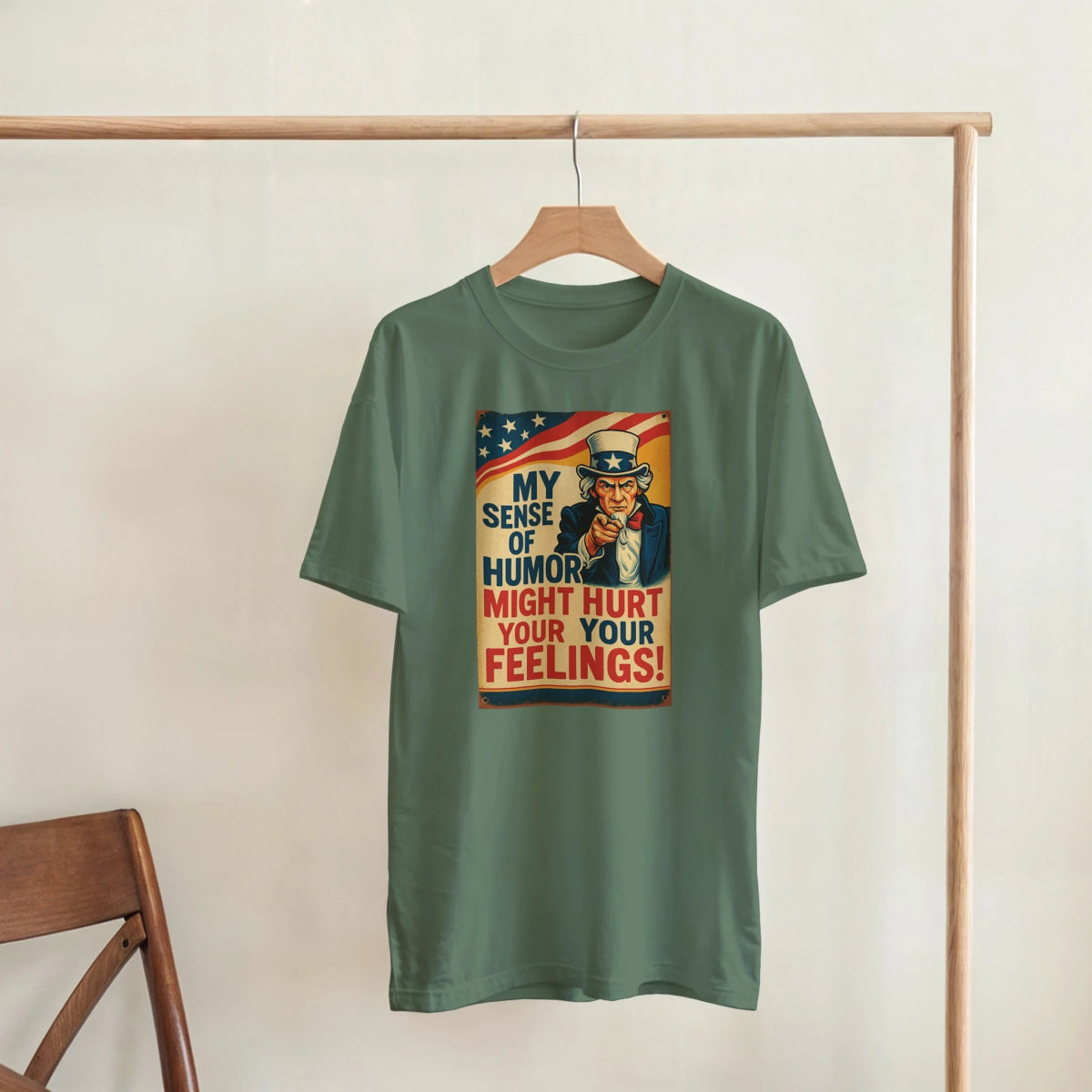 Humor Statement T-Shirt - Classic Fit Cotton Tee - Casual Wear - Authentic Patriot