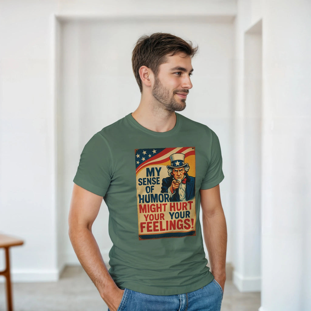Humor Statement T-Shirt - Classic Fit Cotton Tee - Casual Wear - Authentic Patriot