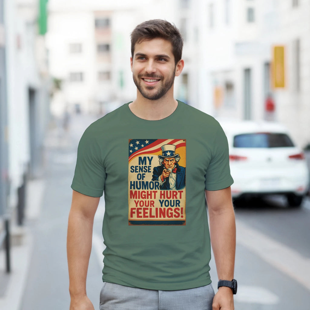 Humor Statement T-Shirt - Classic Fit Cotton Tee - Casual Wear - Authentic Patriot