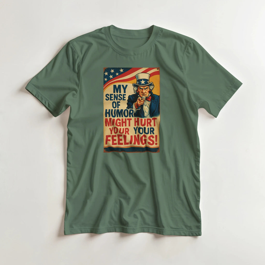 Humor Statement T-Shirt - Classic Fit Cotton Tee - Casual Wear - Authentic Patriot