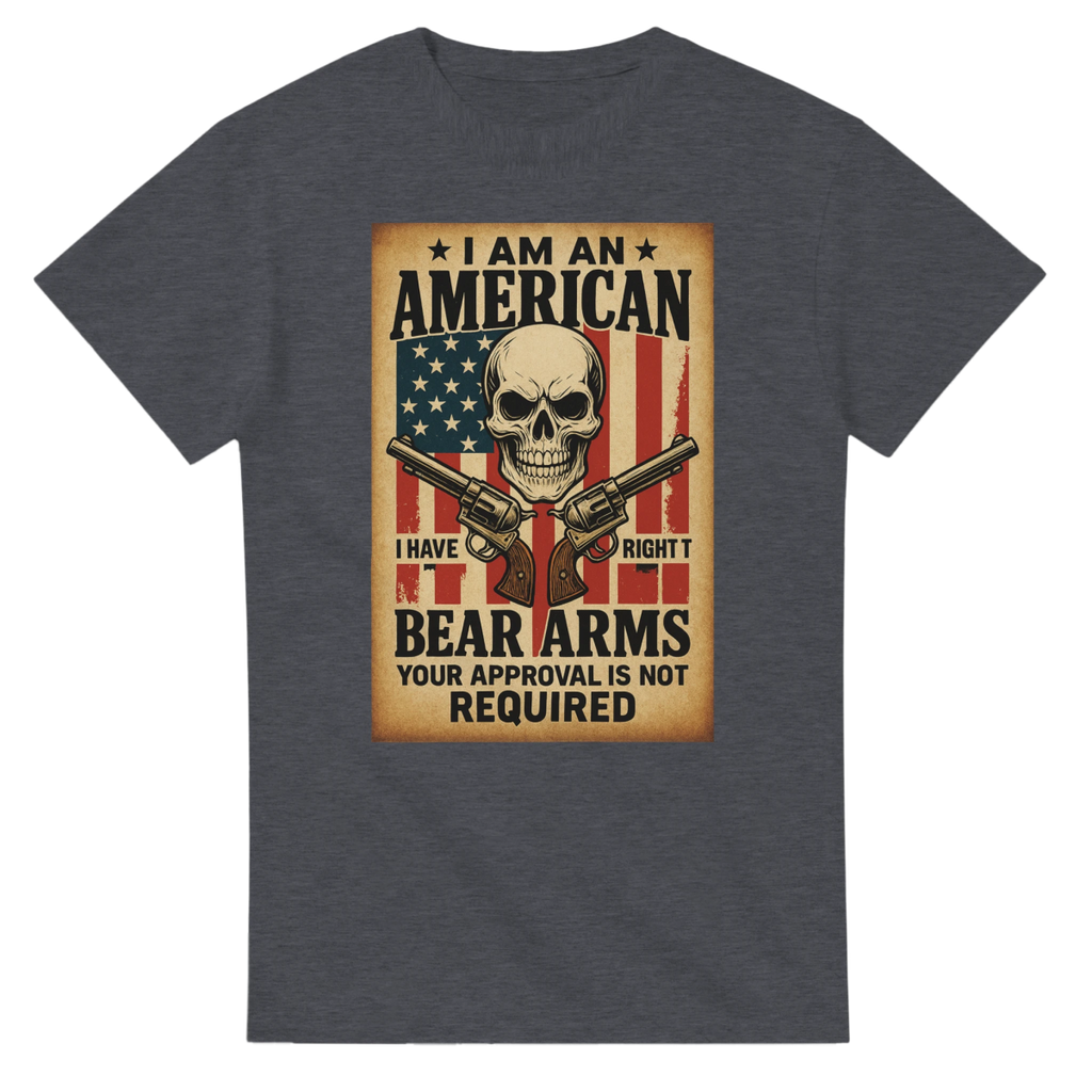 I Am An American Heavyweight Cotton T-Shirt – Classic Fit & Durability - Authentic Patriot