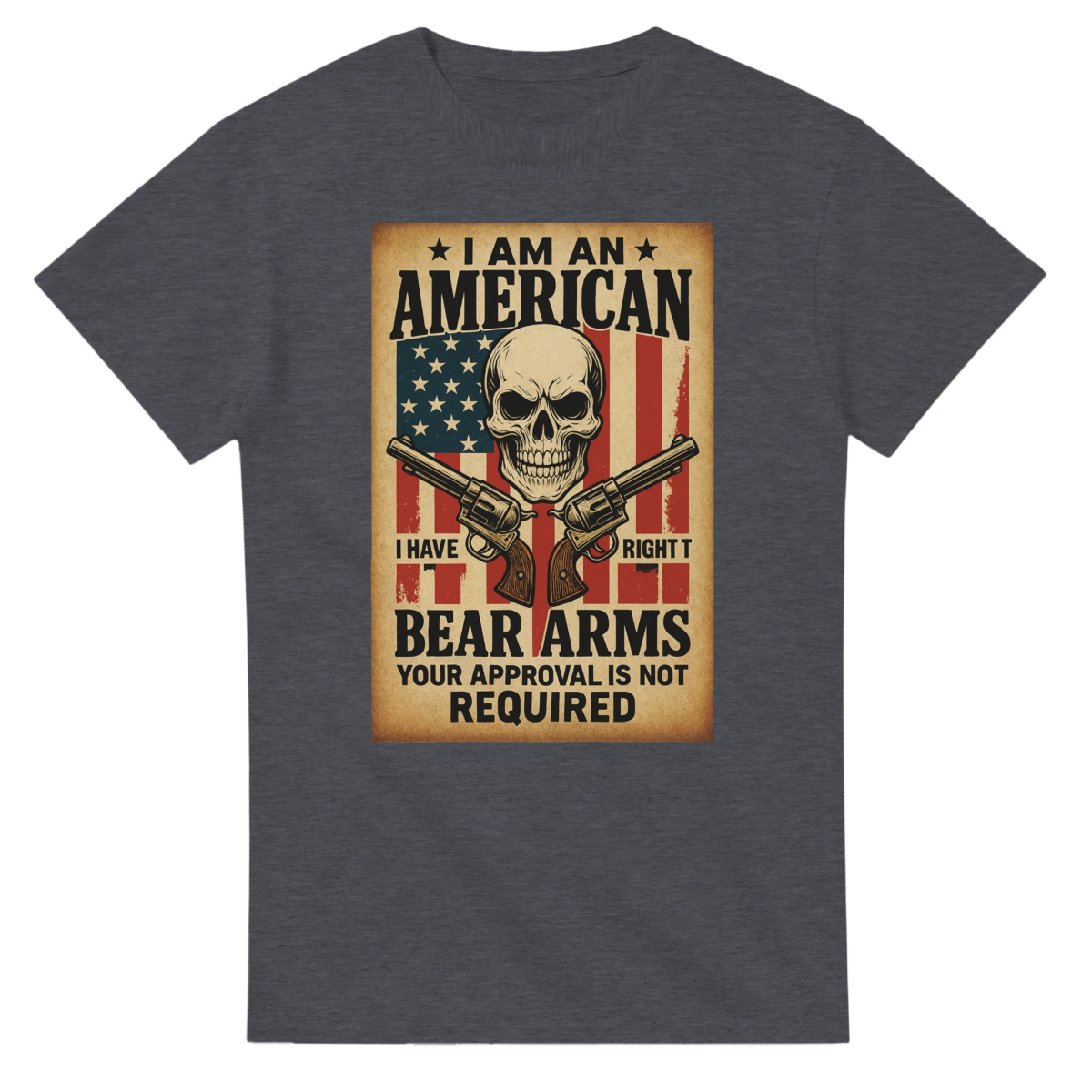 I Am An American Heavyweight Cotton T-Shirt – Classic Fit & Durability - Authentic Patriot