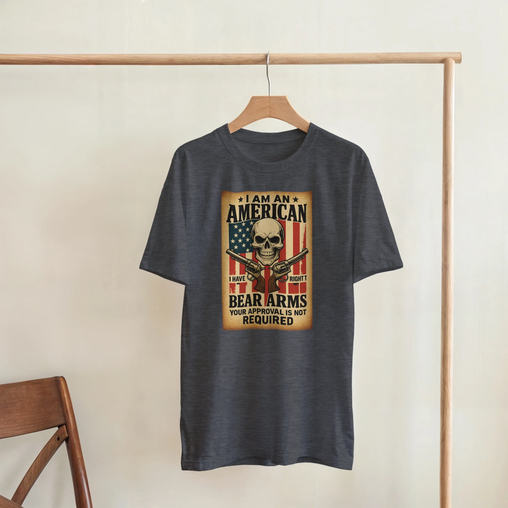 I Am An American Heavyweight Cotton T-Shirt – Classic Fit & Durability - Authentic Patriot