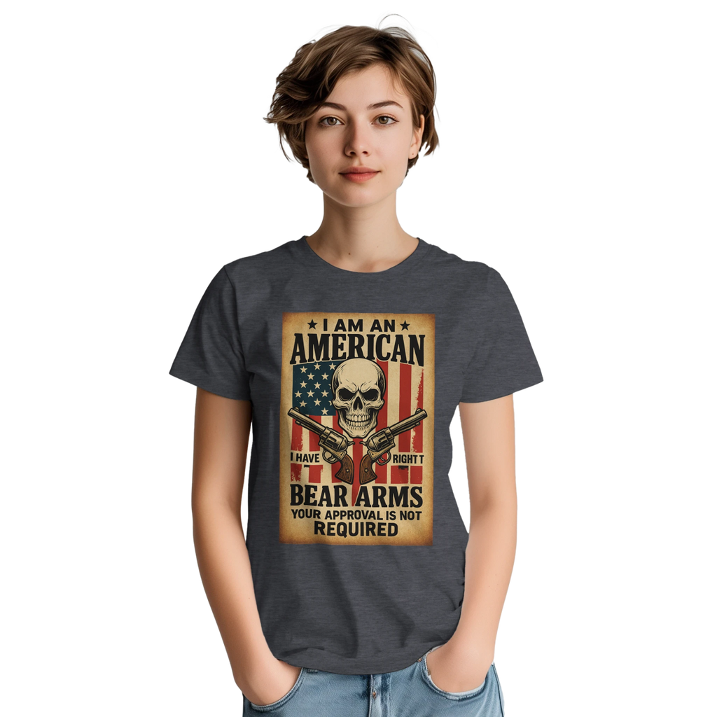 I Am An American Heavyweight Cotton T-Shirt – Classic Fit & Durability - Authentic Patriot