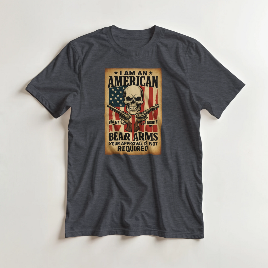 I Am An American Heavyweight Cotton T-Shirt – Classic Fit & Durability - Authentic Patriot