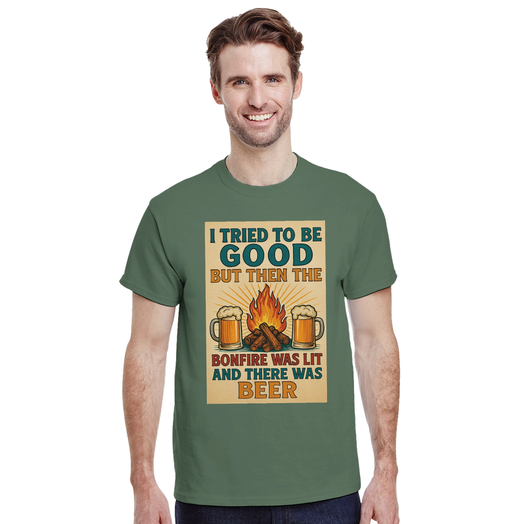 I Tried To Be Good Heavyweight Cotton T-Shirt – Classic Fit Casual Wear - Authentic Patriot