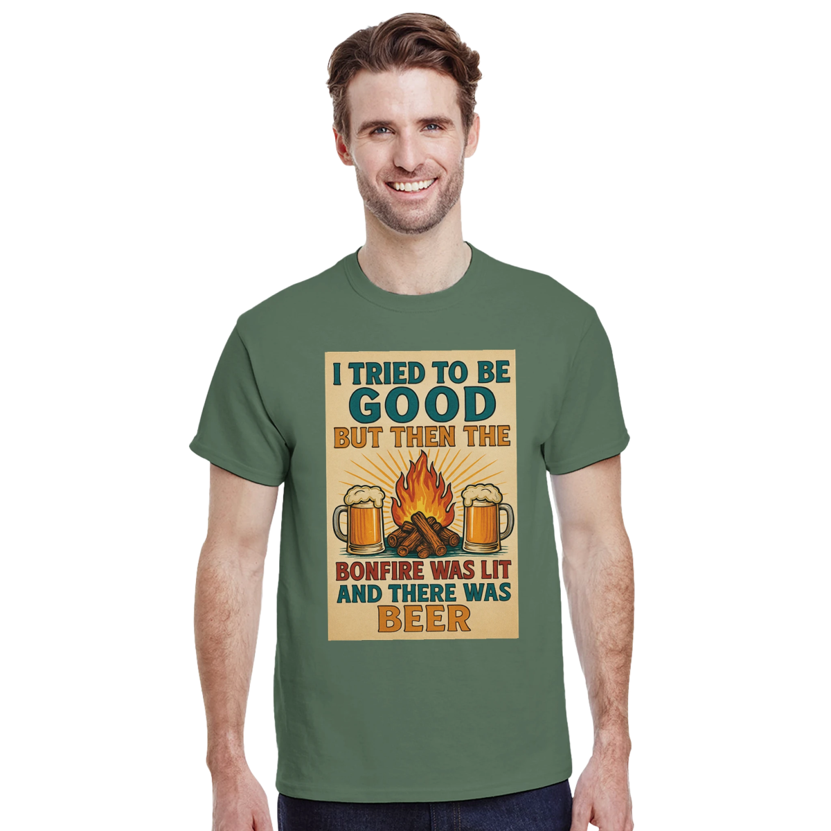 I Tried To Be Good Heavyweight Cotton T-Shirt – Classic Fit Casual Wear - Authentic Patriot