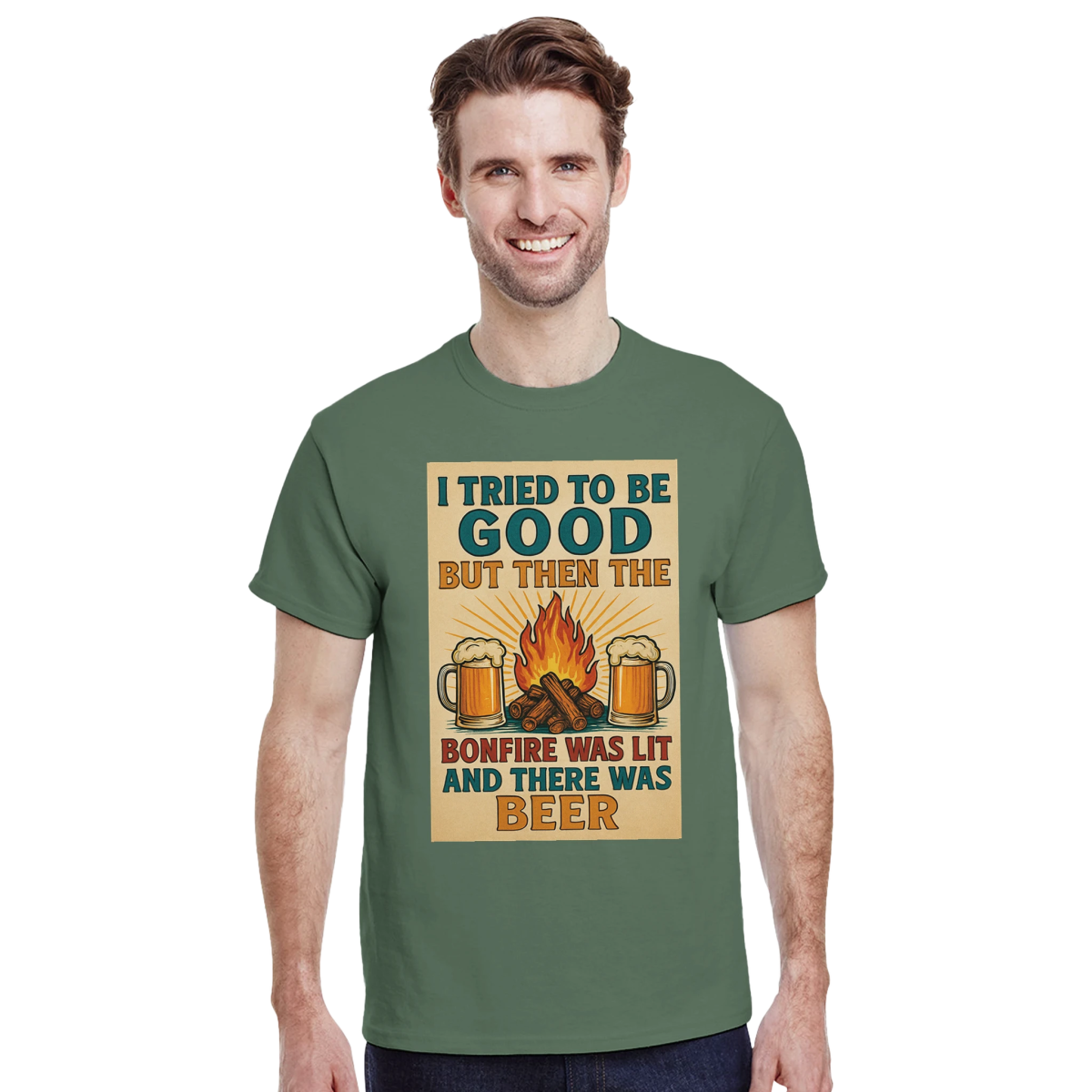 I Tried To Be Good Heavyweight Cotton T-Shirt – Classic Fit Casual Wear - Authentic Patriot