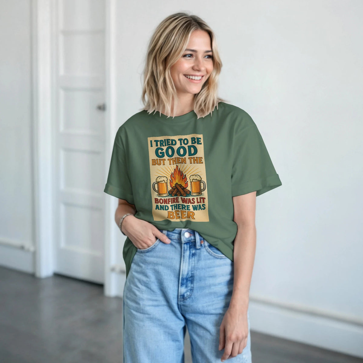 I Tried To Be Good Heavyweight Cotton T-Shirt – Classic Fit Casual Wear - Authentic Patriot