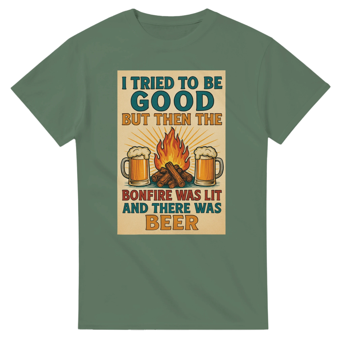 I Tried To Be Good Heavyweight Cotton T-Shirt – Classic Fit Casual Wear - Authentic Patriot