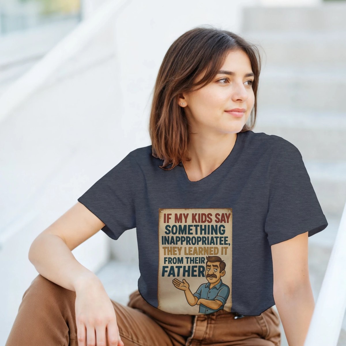 If My Kids Say Something – Classic Fit Heavyweight Cotton T-Shirt - Authentic Patriot