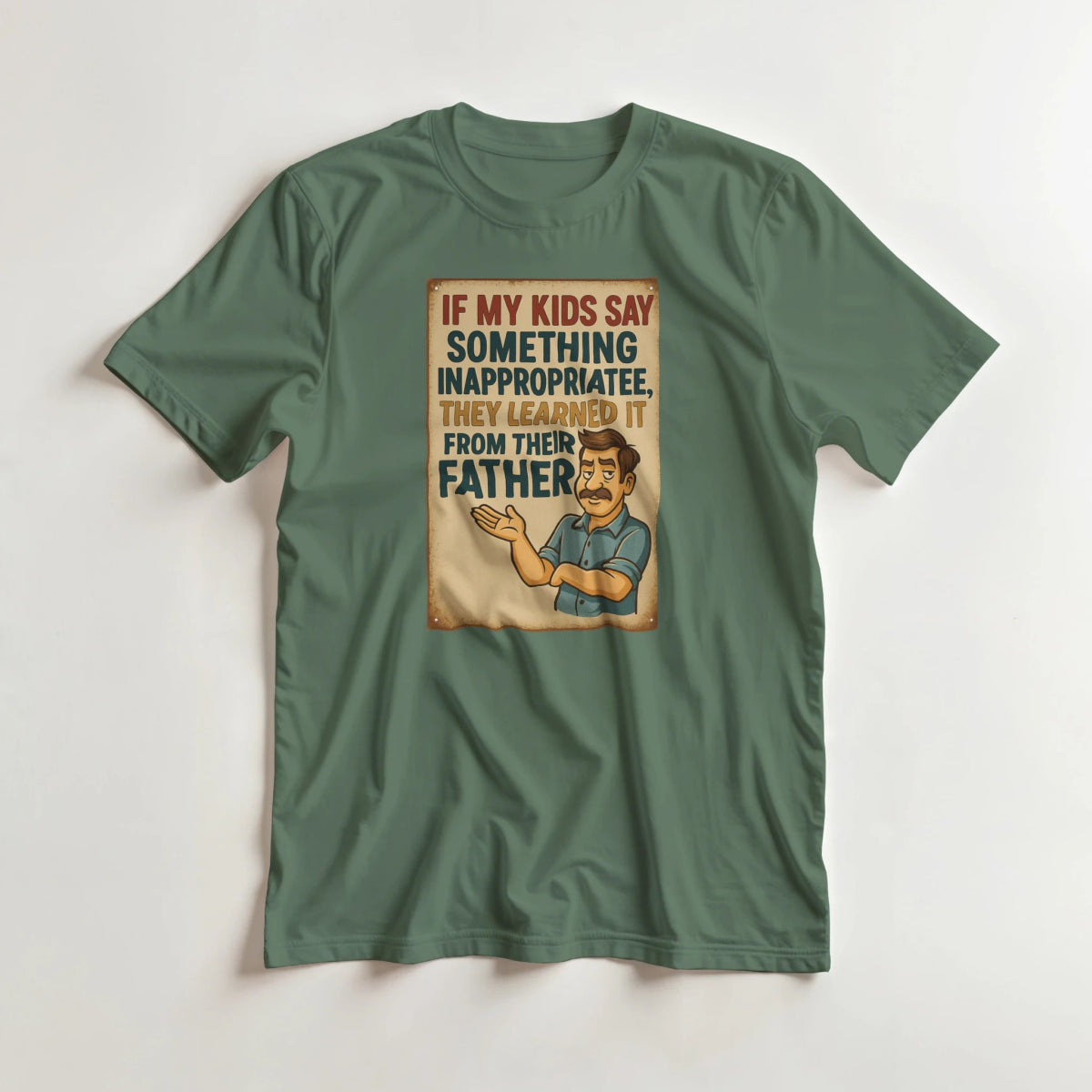 If My Kids Say Something – Classic Fit Heavyweight Cotton T-Shirt - Authentic Patriot