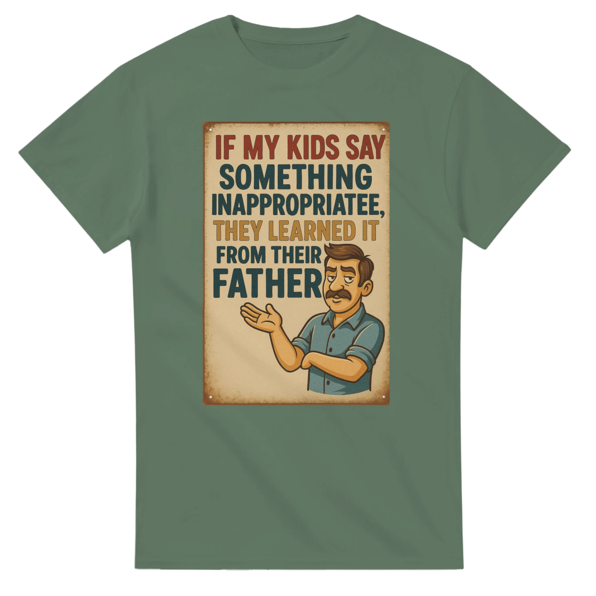If My Kids Say Something – Classic Fit Heavyweight Cotton T-Shirt - Authentic Patriot