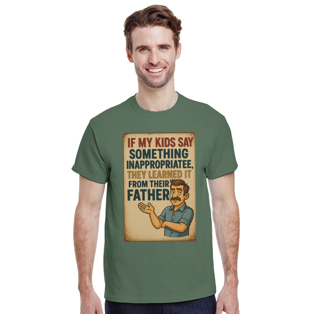 If My Kids Say Something – Classic Fit Heavyweight Cotton T-Shirt - Authentic Patriot