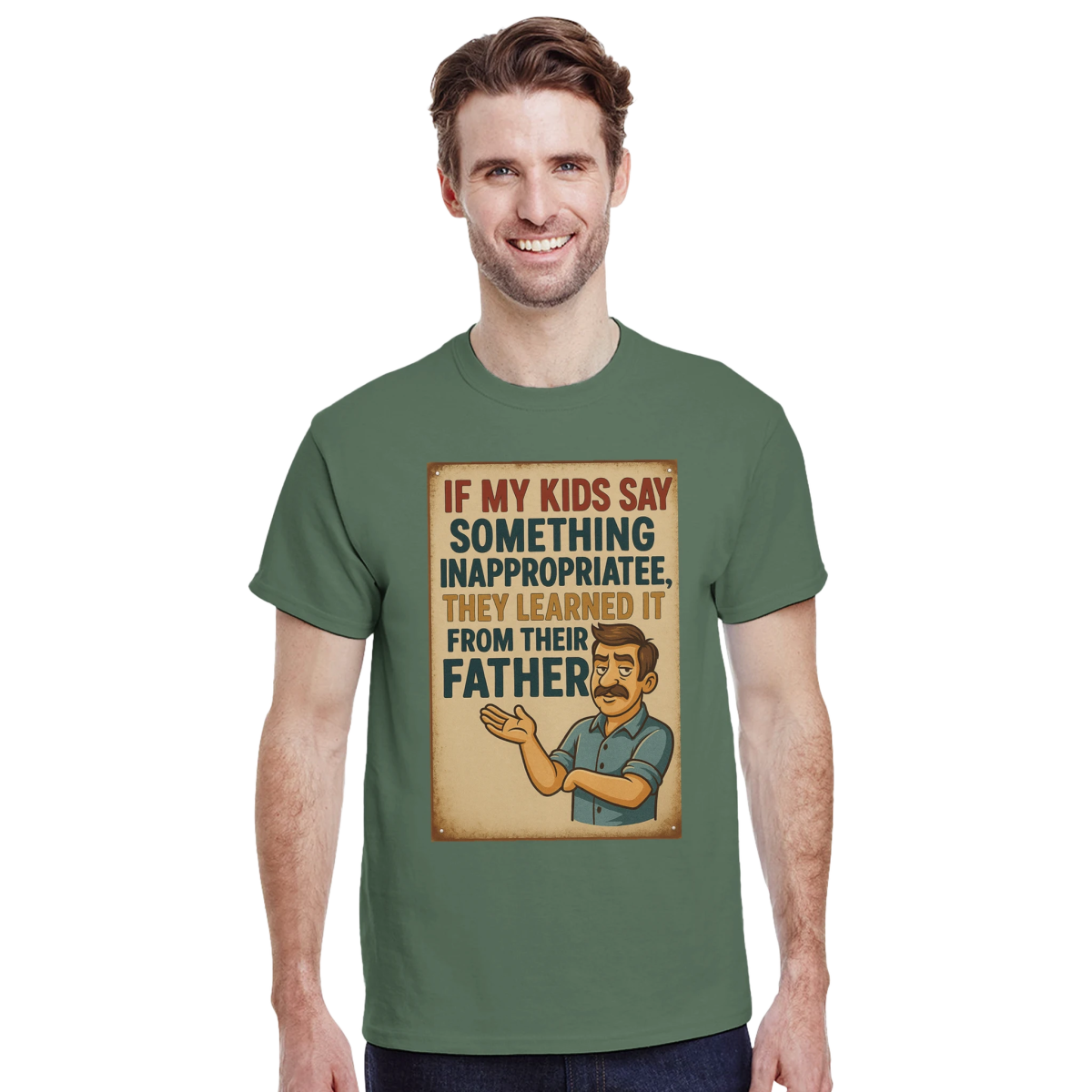 If My Kids Say Something – Classic Fit Heavyweight Cotton T-Shirt - Authentic Patriot