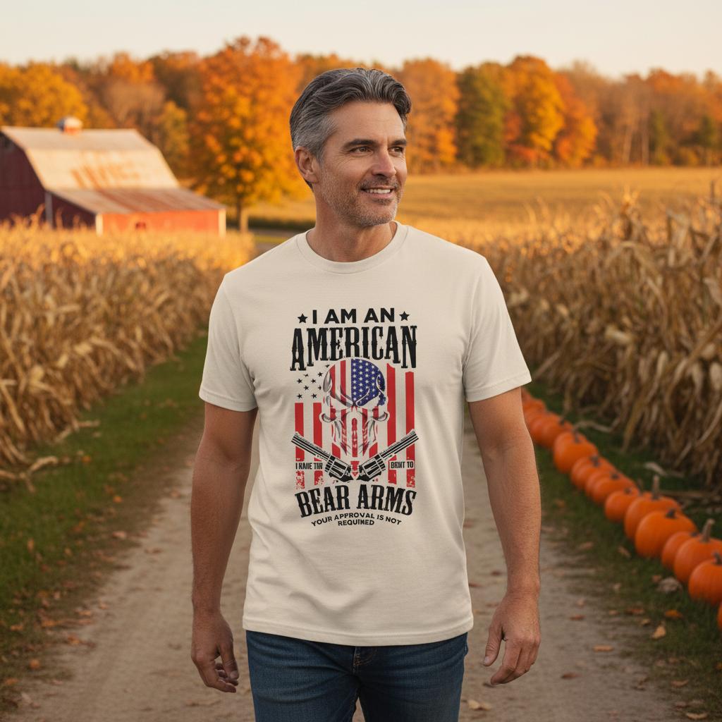I'm an American Heavyweight Cotton T-Shirt – Classic Fit Casual Wear - Authentic Patriot