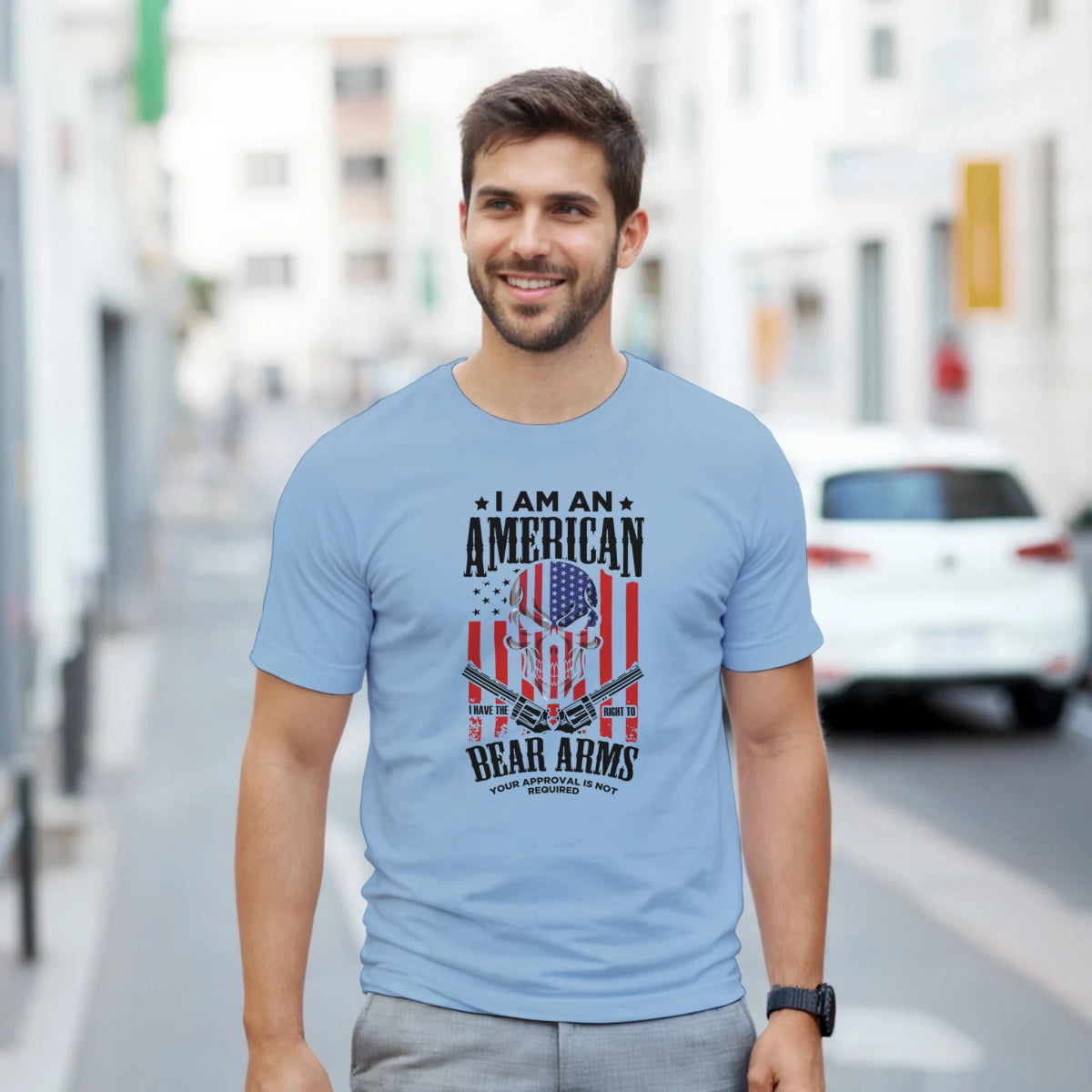 I'm an American Heavyweight Cotton T-Shirt – Classic Fit Casual Wear - Authentic Patriot