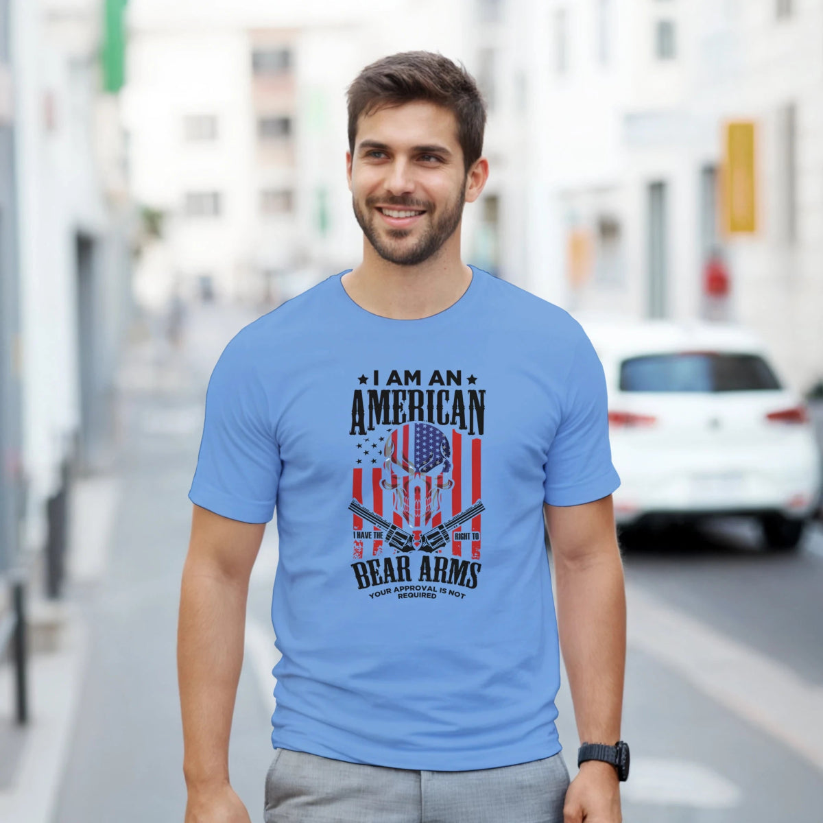I'm an American Heavyweight Cotton T-Shirt – Classic Fit Casual Wear - Authentic Patriot