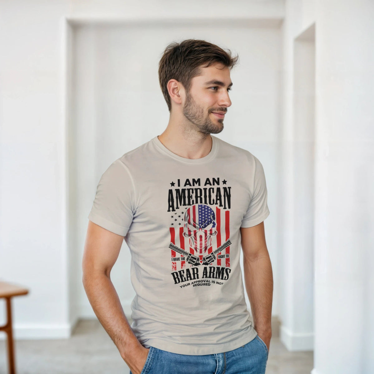 I'm an American Heavyweight Cotton T-Shirt – Classic Fit Casual Wear - Authentic Patriot