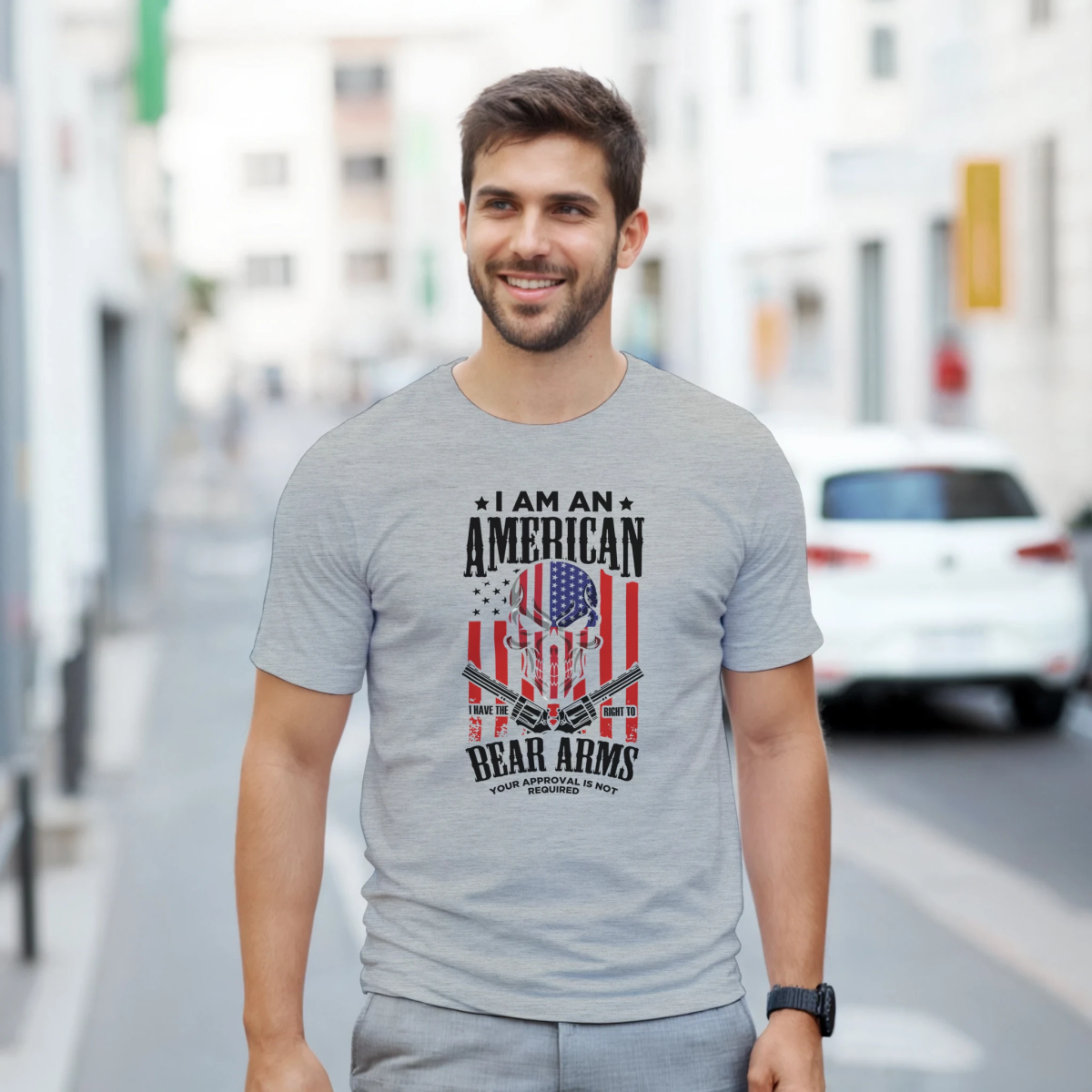 I'm an American Heavyweight Cotton T-Shirt – Classic Fit Casual Wear - Authentic Patriot