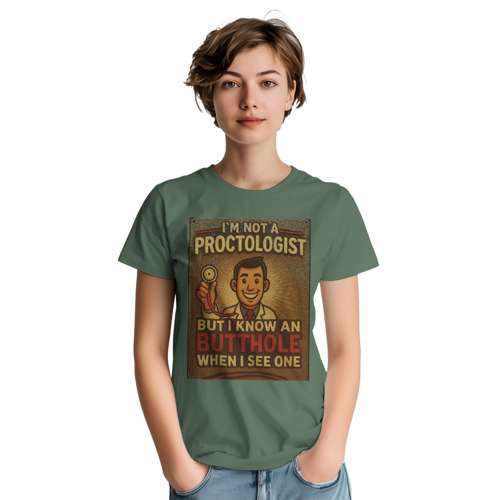 I'm Not A Proctologist Funny T-Shirt – Heavyweight Cotton Classic Fit - Authentic Patriot