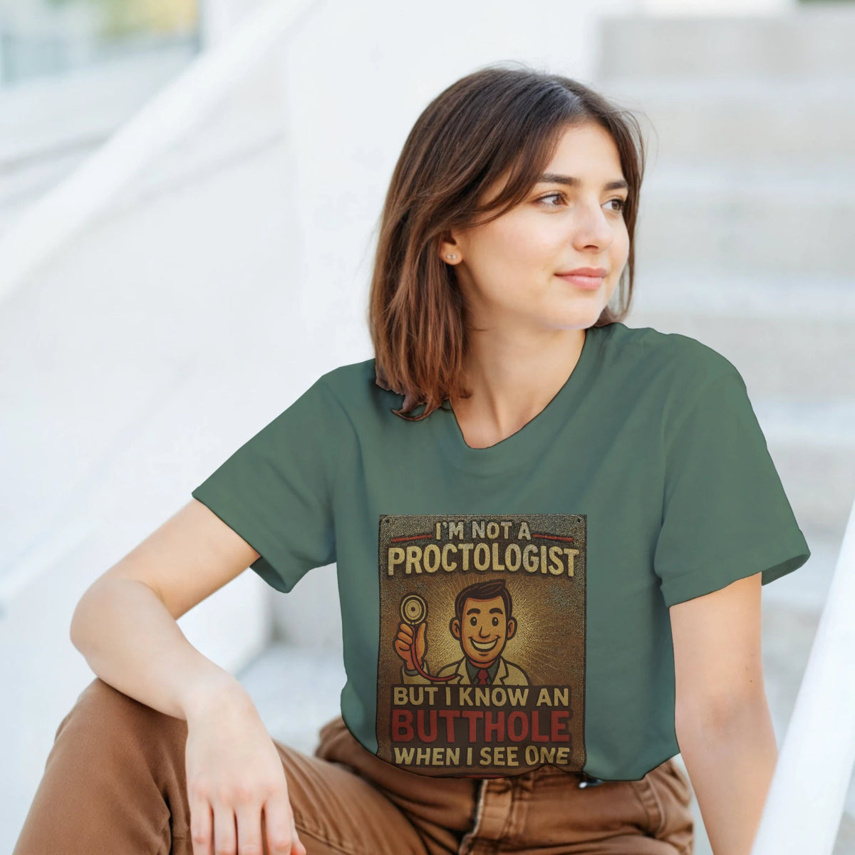 I'm Not A Proctologist Funny T-Shirt – Heavyweight Cotton Classic Fit - Authentic Patriot