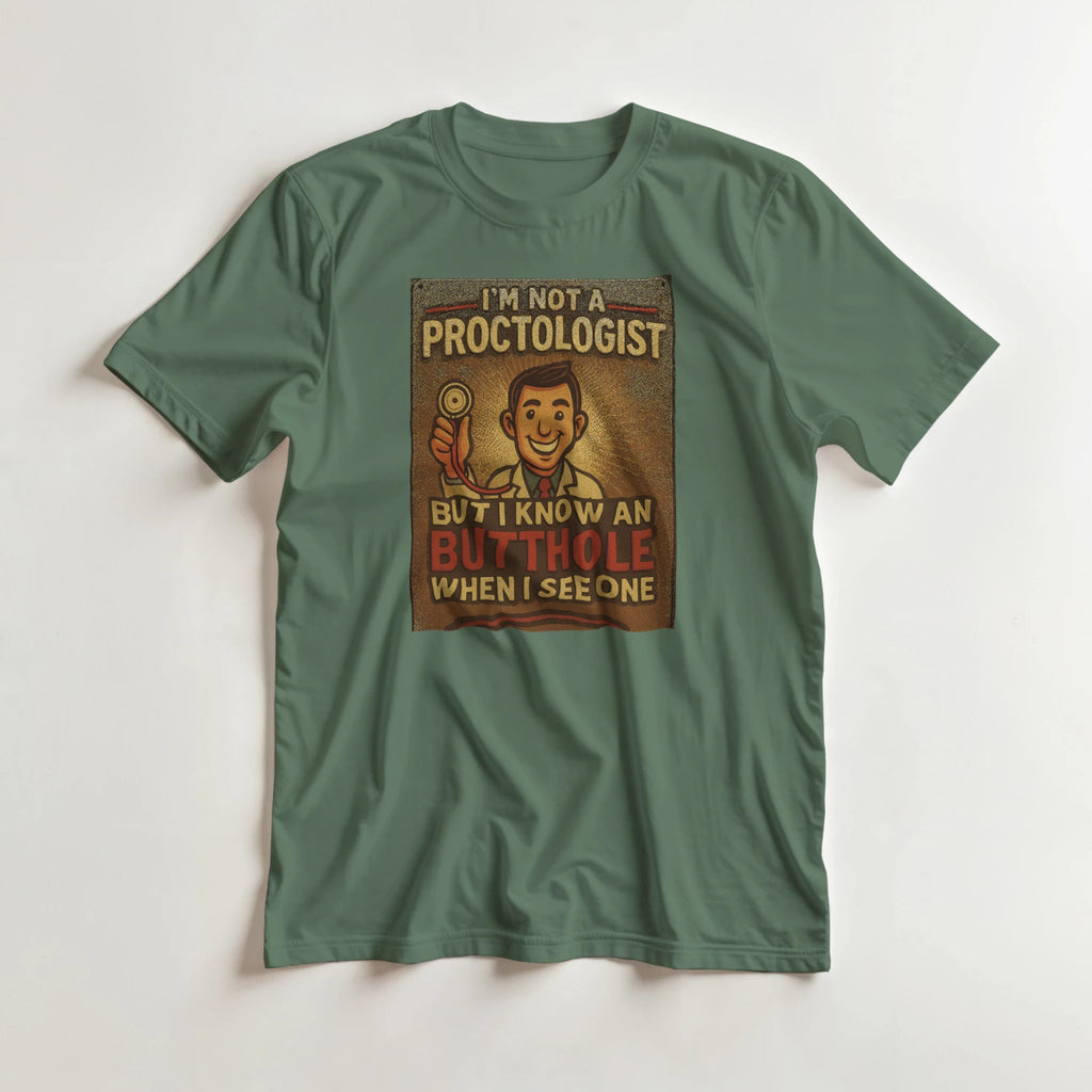 I'm Not A Proctologist Funny T-Shirt – Heavyweight Cotton Classic Fit - Authentic Patriot